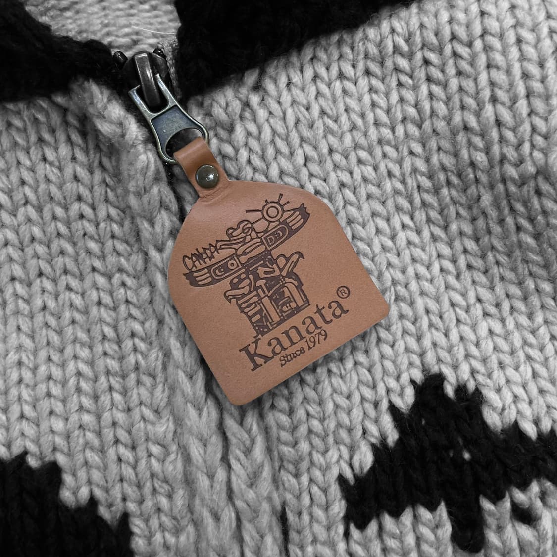 Kanata 카나타 복각 노르딕 코위찬 니트집업 상품이미지4