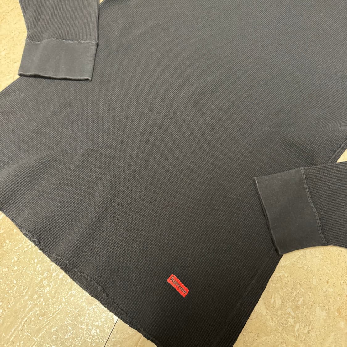 [XL] 슈프림 헤인즈 써멀 크루 블랙 상품이미지3