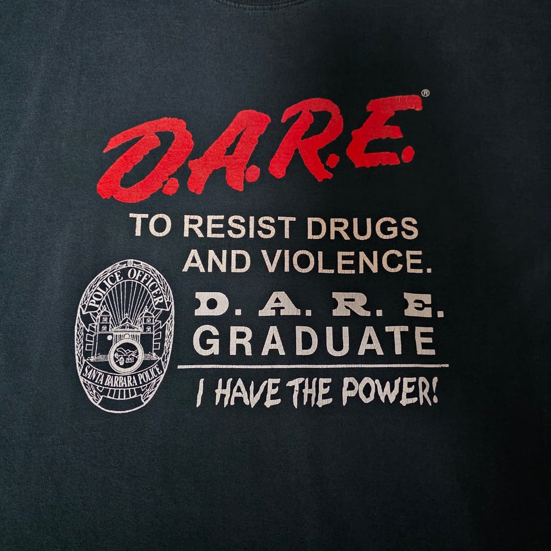 [XL] 00s 빈티지 DARE 티셔츠 블랙 ver. 길단. 블리칭 상품이미지3