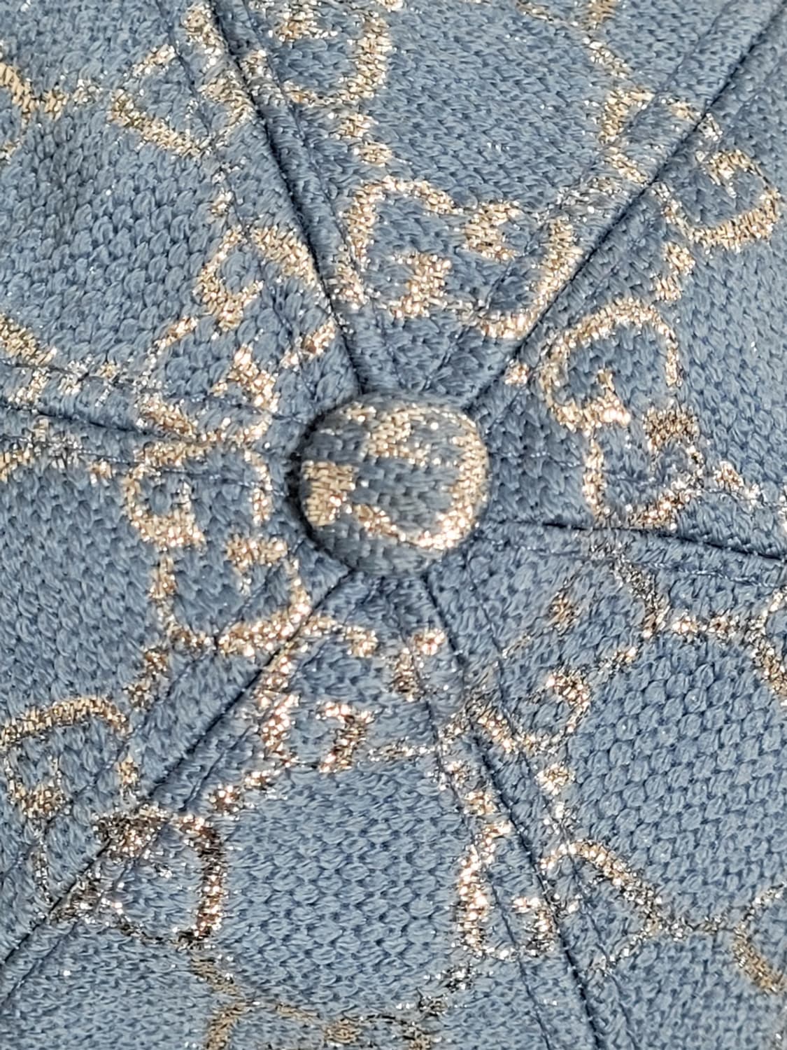 구찌 블루 글리터 GG 모노그램 볼캡모자 M 상품이미지4