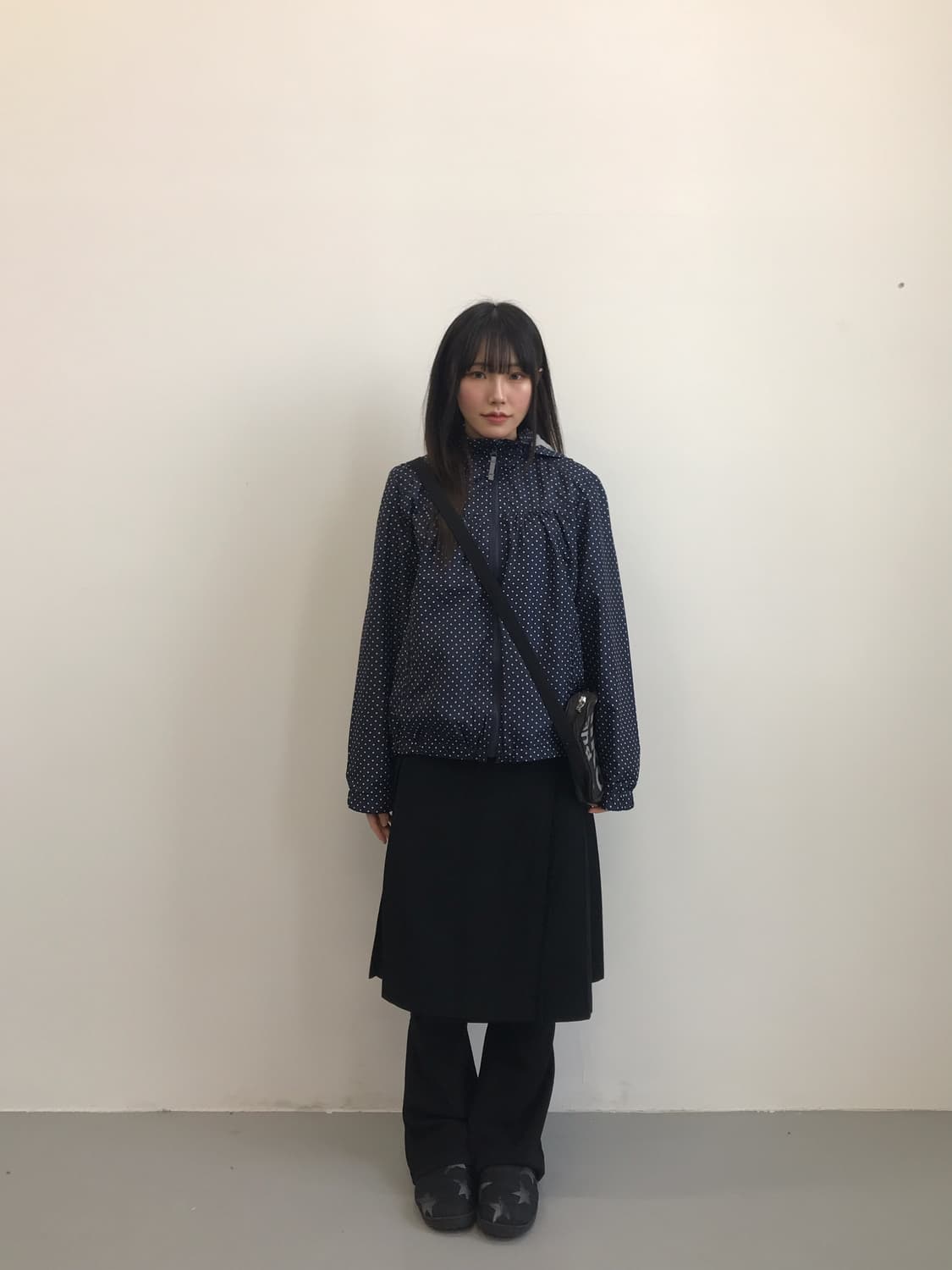 Jpn Poly Navy Dotted Windbreaker Jackets 상품이미지2