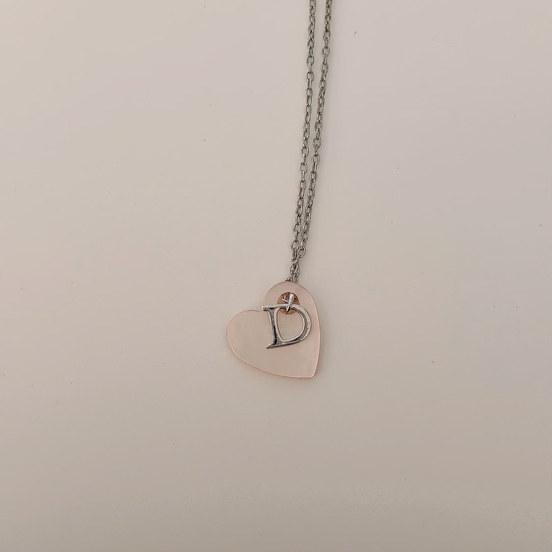 빈티지 디올 핑크 하트 자개 목걸이 [희귀] 상품이미지8