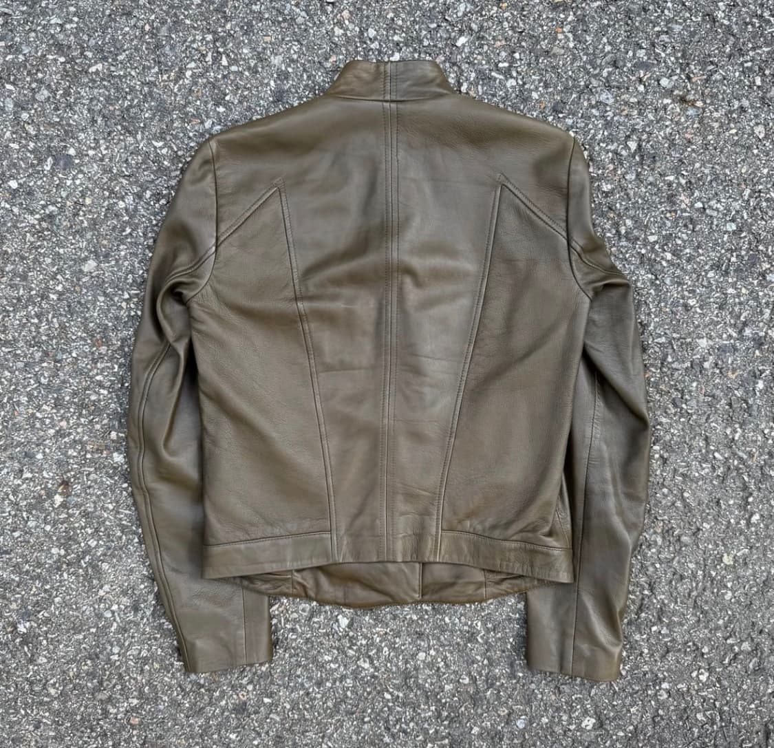 헬무트랭 사선 집업 램스킨 레더 자켓 상품이미지3