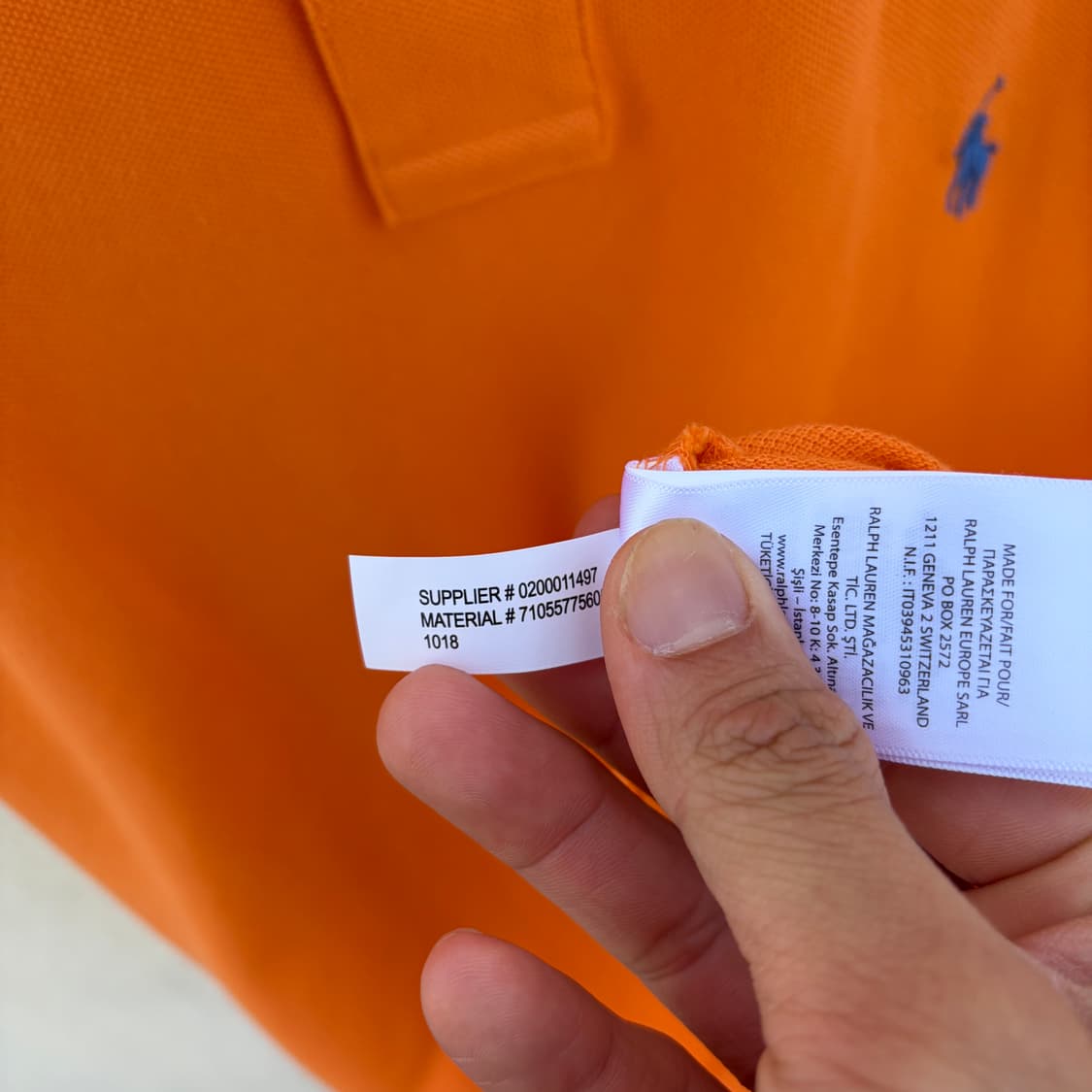 M)폴로 랄프로렌 신형 오렌지 PK카라 티셔츠 상품이미지5