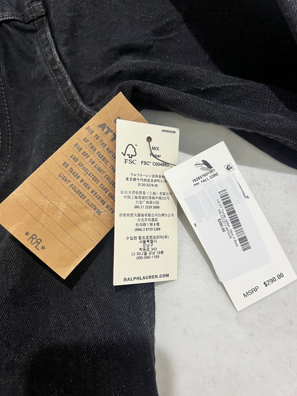 Rrl lot271 블랙 M사이즈 새거 팝니다(택 달려있음) 상품이미지4