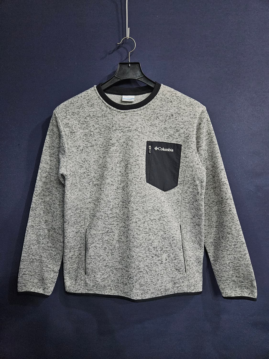 콜롬비아 멜란지 그레이 남성 95 기모 포켓 긴팔티  상품이미지1