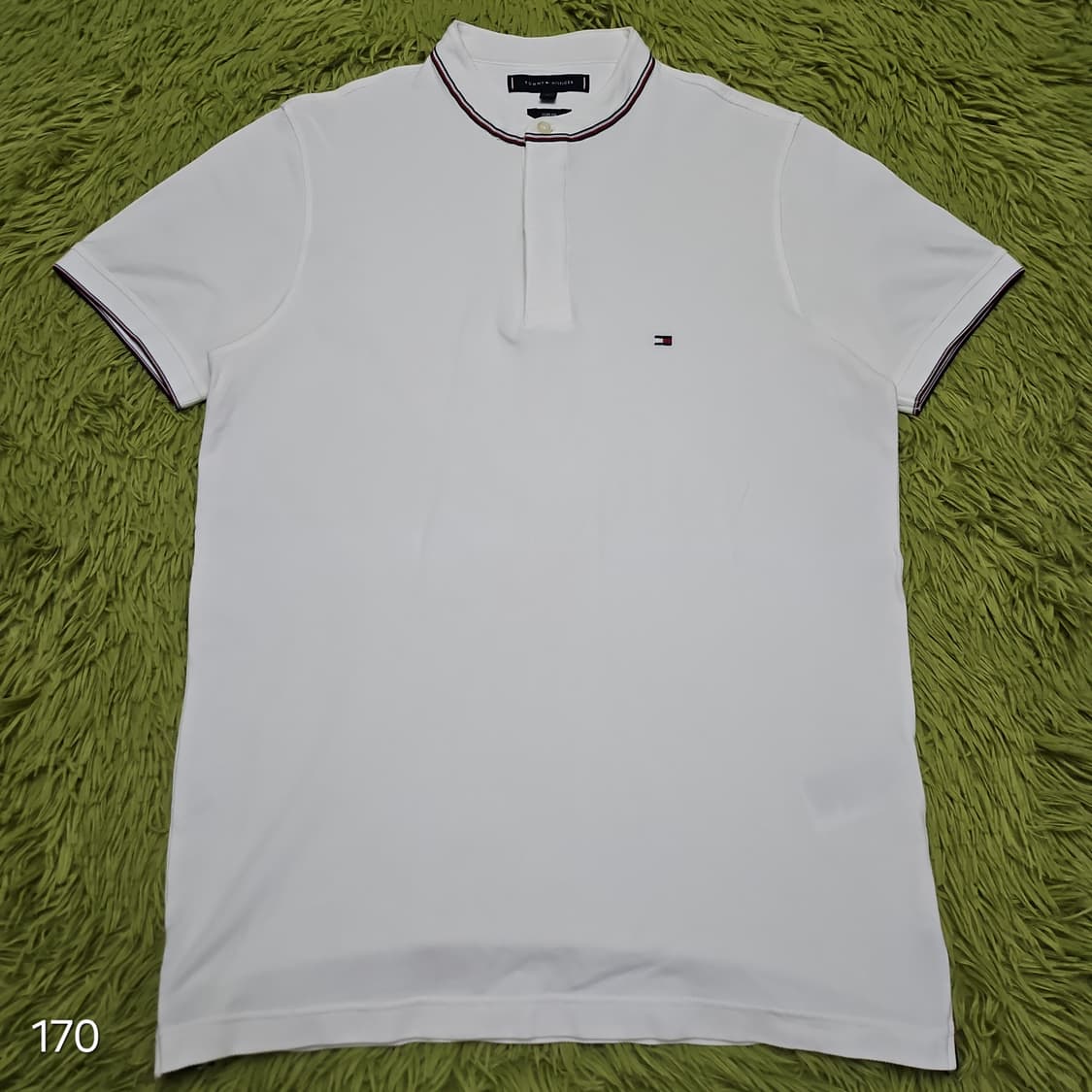 타미힐피거 차이나카라 슬림핏 반팔 카라티 M 상품이미지1