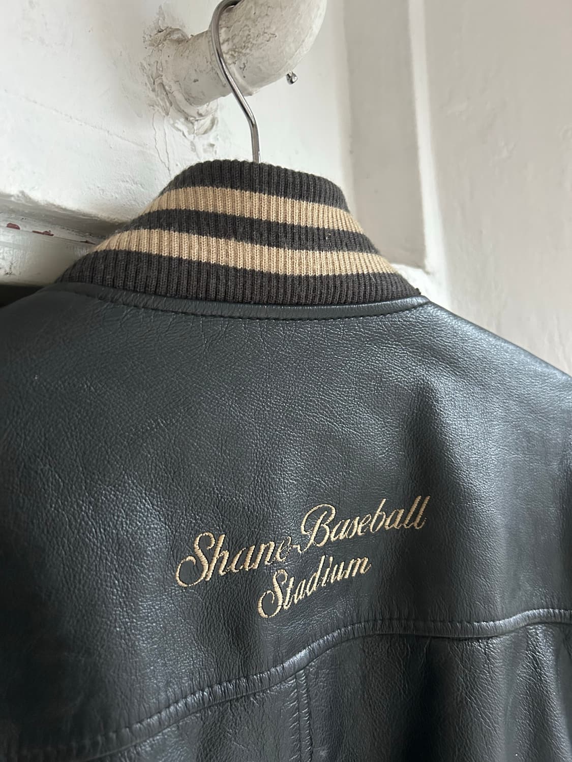 90‘s Shane 소가죽 바시티자켓 상품이미지5