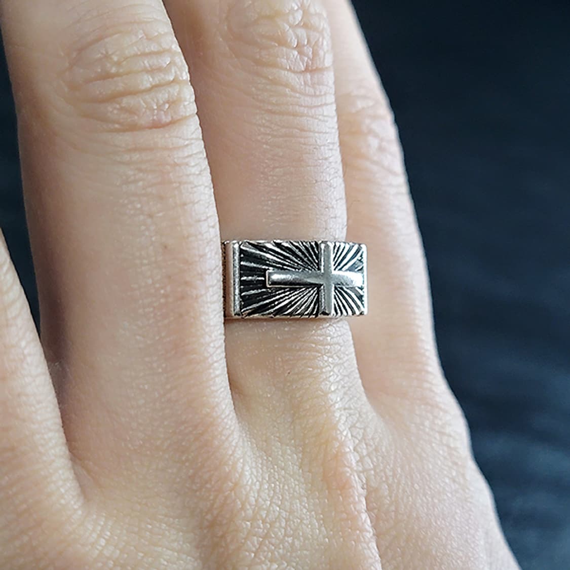 Cravel 백동 남자 엔틱 빈티지 명품 고대 십자가 반지 상품이미지6