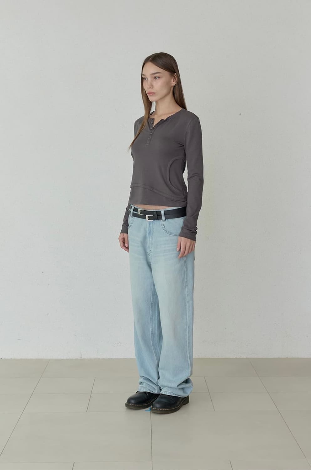 오데스 릴렉스드 세미 배기 진 (아이스블루) 상품이미지2