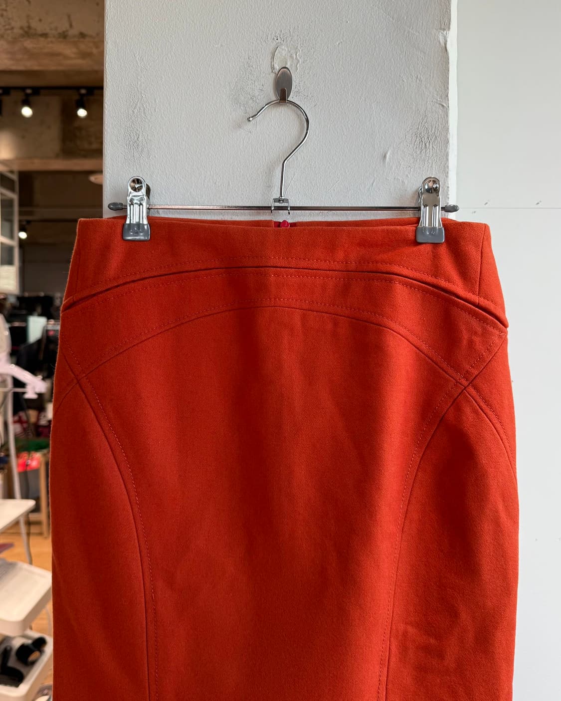 질샌더 오렌지 울 미디스커트  상품이미지3