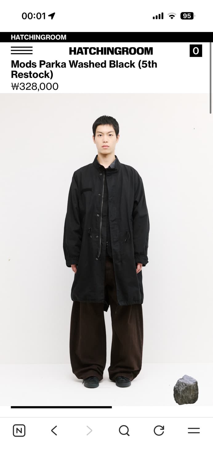 해칭룸 모즈파카 워시드블랙 (2) 상품이미지1