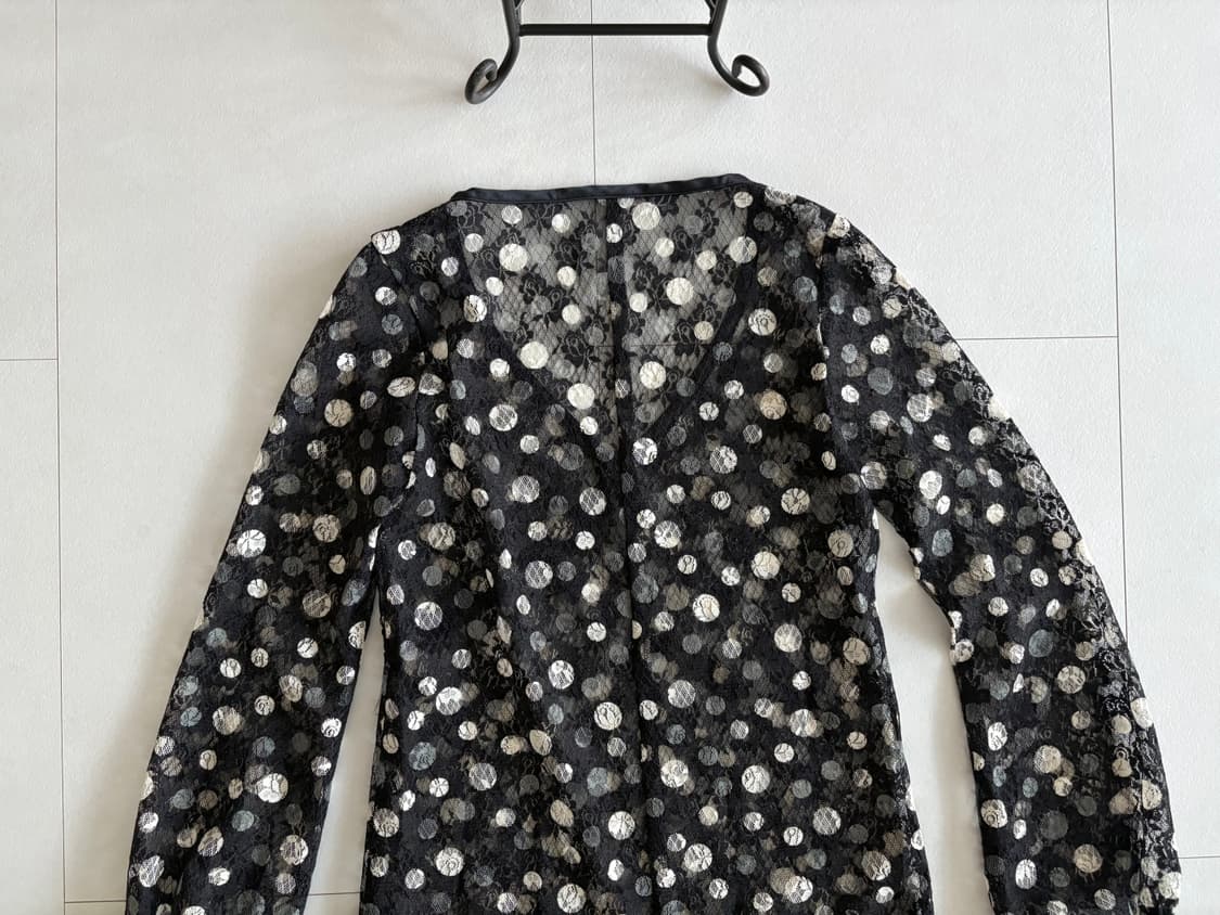 dot lace sheer top 상품이미지6