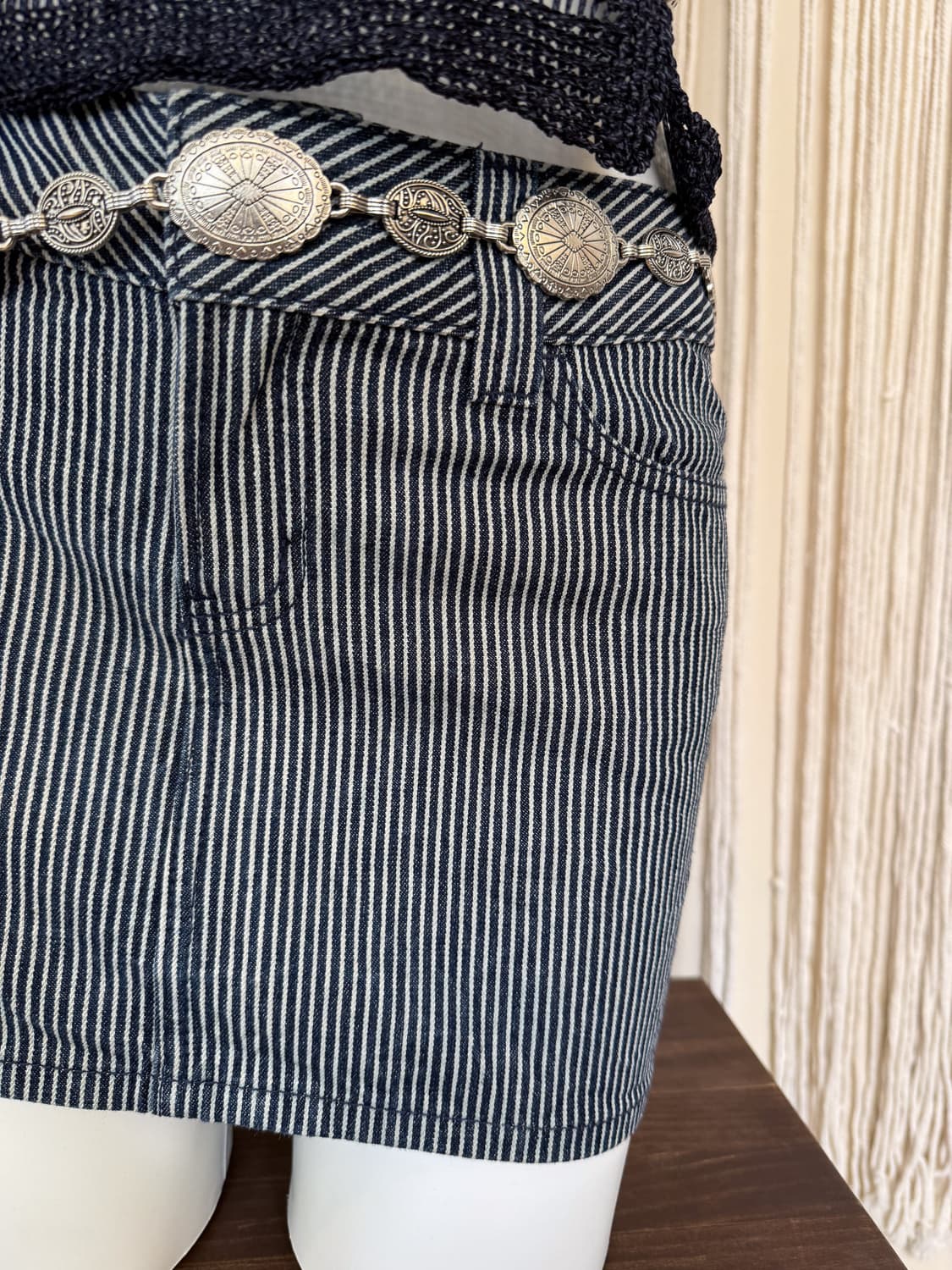 Striped Denim Mini Skirt 0021 상품이미지2