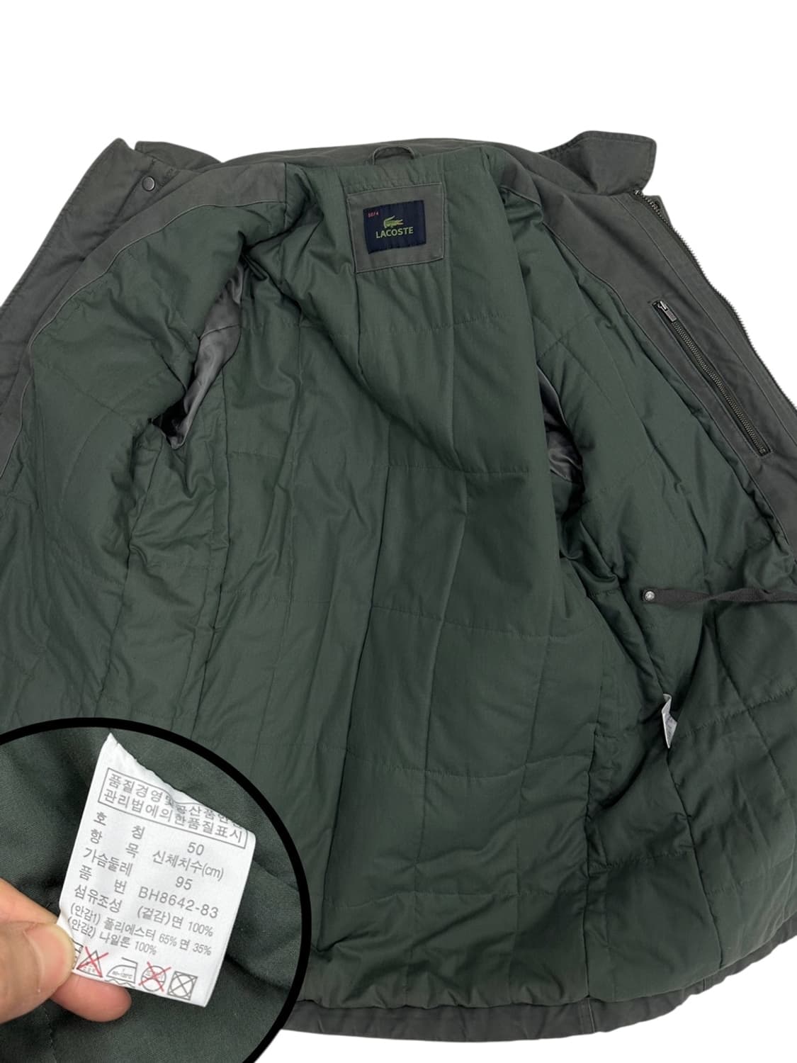 라코스테 밀리터리 자켓 세이지그린 (50)  상품이미지9