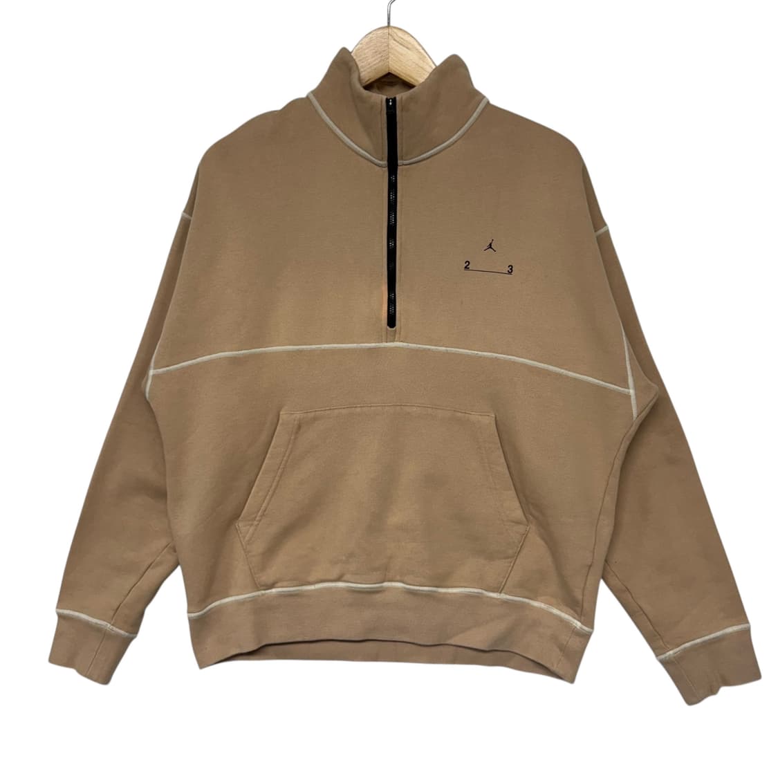 조던 로고 반집업 맨투맨 베이지 상품이미지1