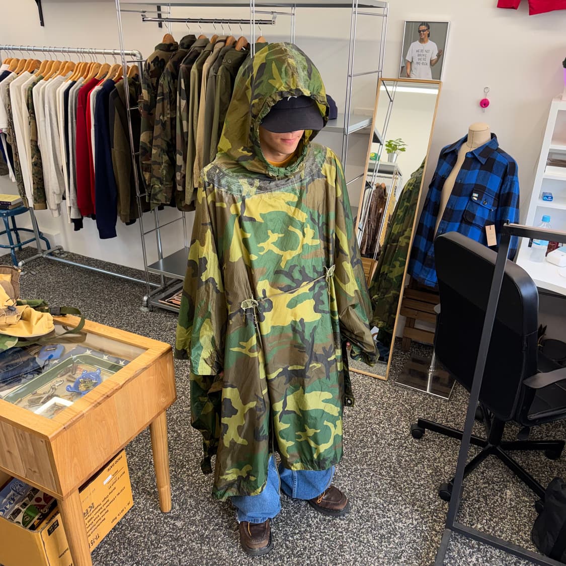 US Army 미군 우드랜드 레인기어 판초 우의 상품이미지1