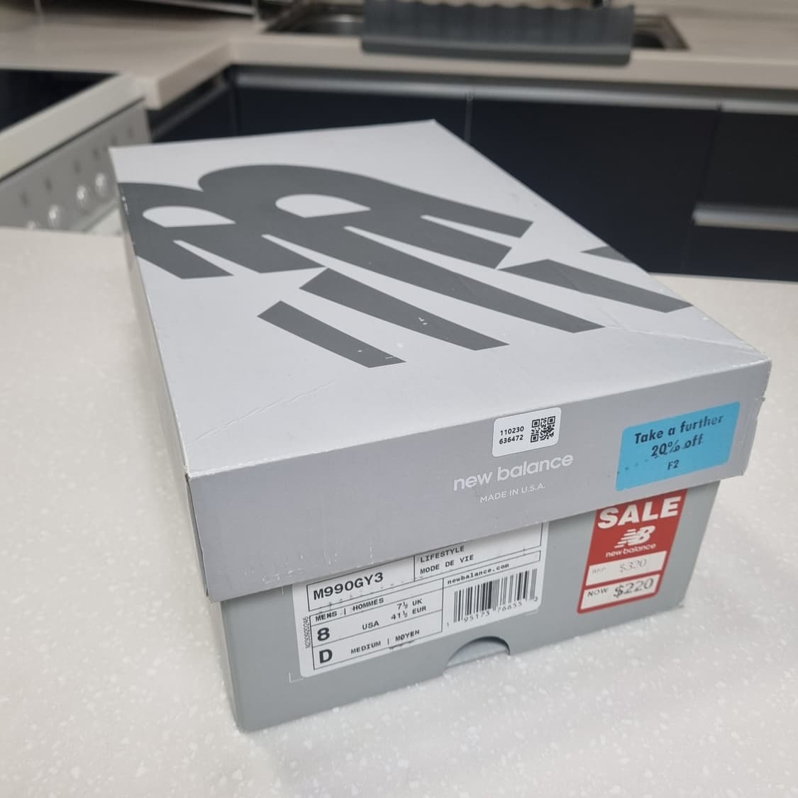 뉴발란스 990v3 그레이 [260] 새상품 상품이미지7