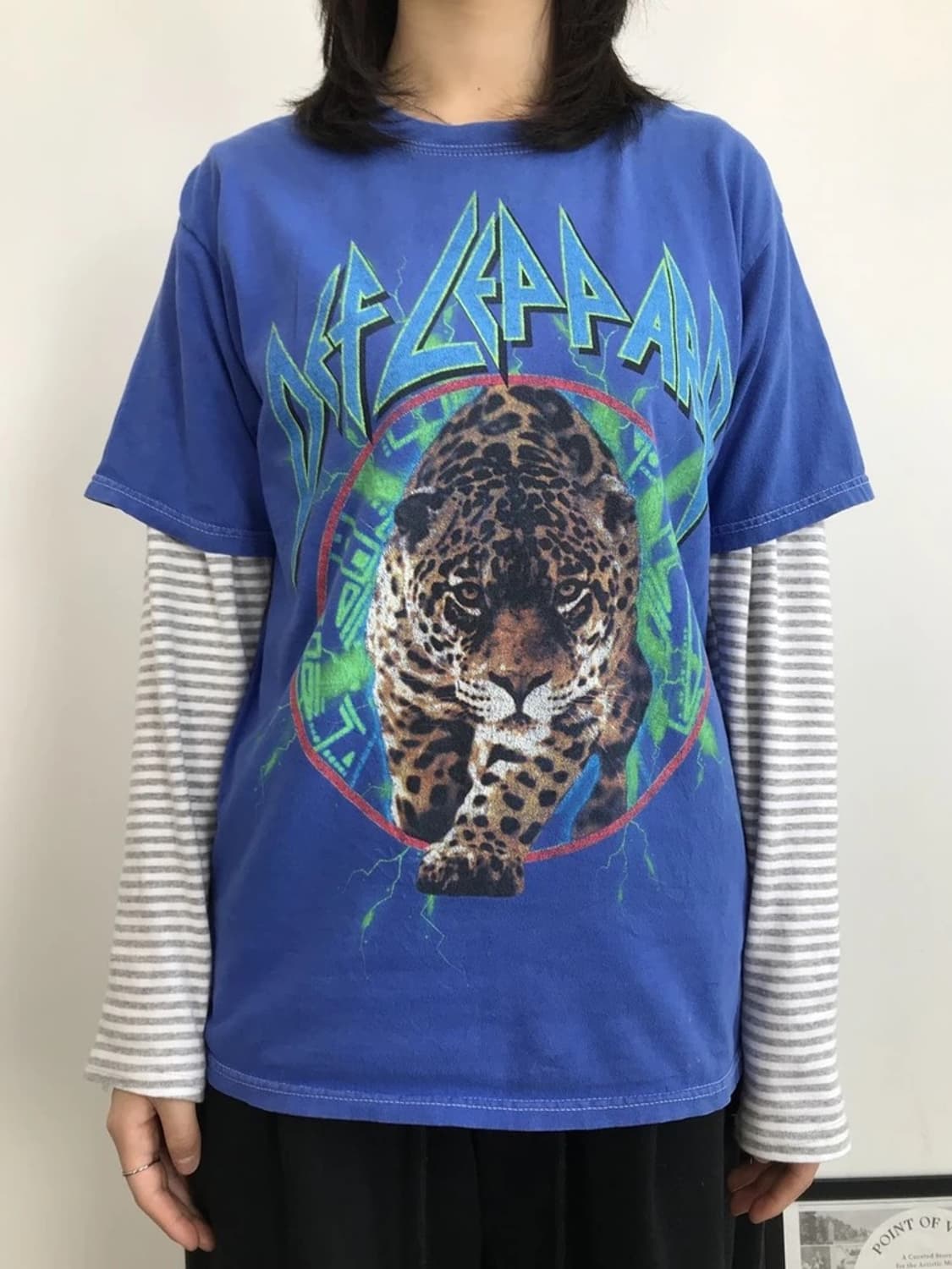 Def Leppard Band Graphic T Shirt Blue 상품이미지2