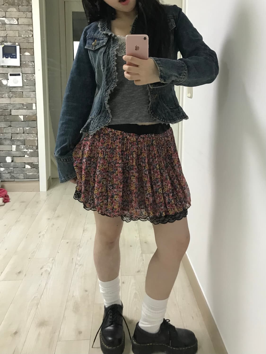 vintage denim ruffle jacket 상품이미지7