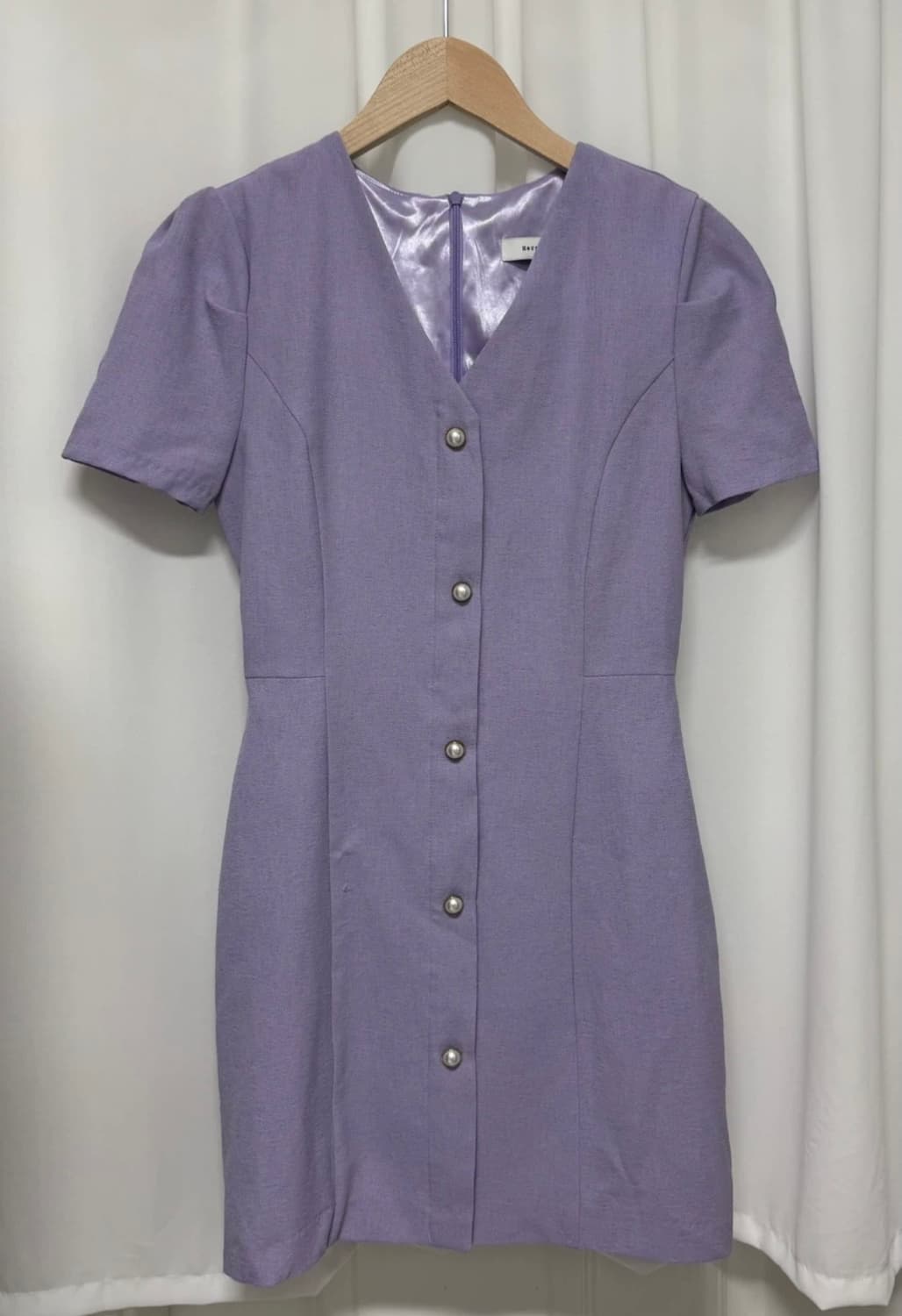 허쉬 퍼플 미니 원피스 반팔 상품이미지1