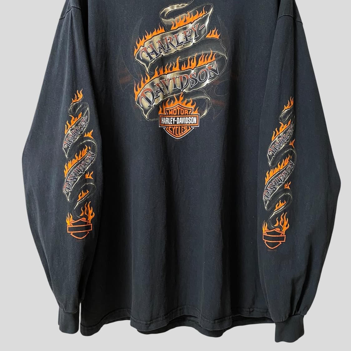 (2XL)00s 할리데이비슨 플레임 긴팔티셔츠 상품이미지4