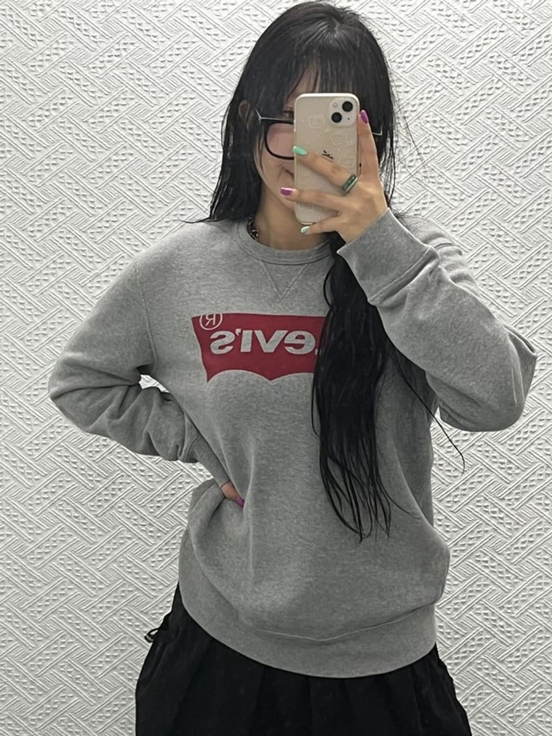 리바이스 캐쥬얼 모던룩 베이직 맨투맨 스웻셔츠 M C06645 상품이미지1