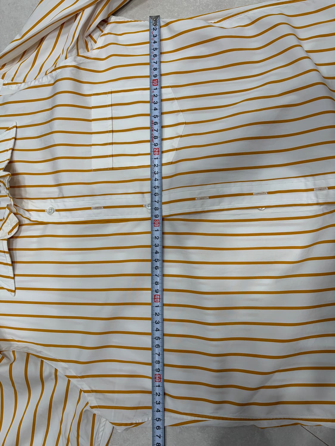 드레익스 Drakes 옐로우 스트라이프 셔츠 상품이미지3