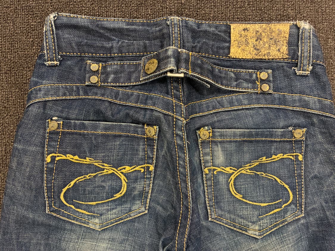 23)레드페퍼 빈티지 y2k 로우라이즈 플레어 데님팬츠 상품이미지7