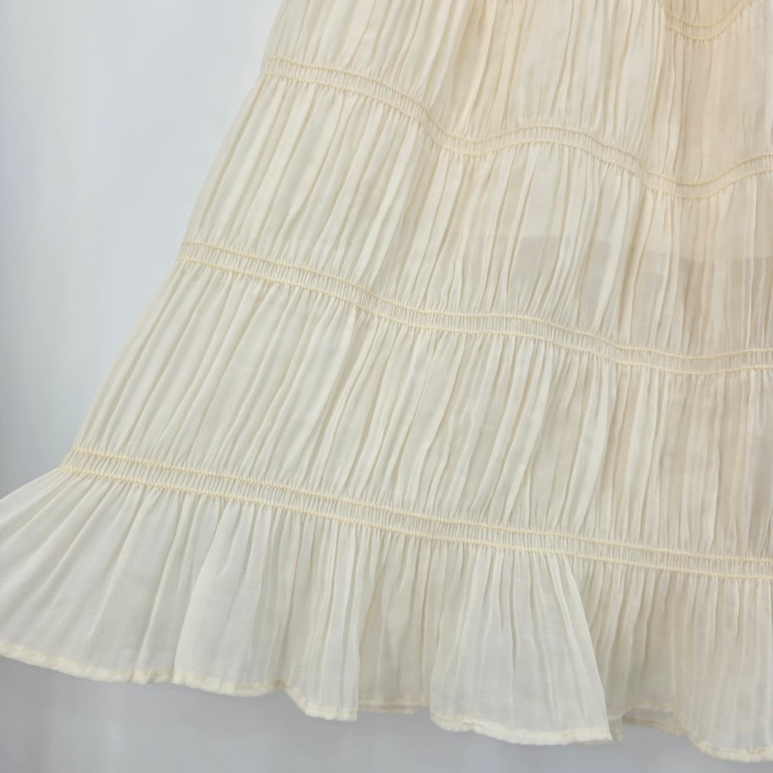 아이보리 캉캉 롱 스커트 상품이미지3