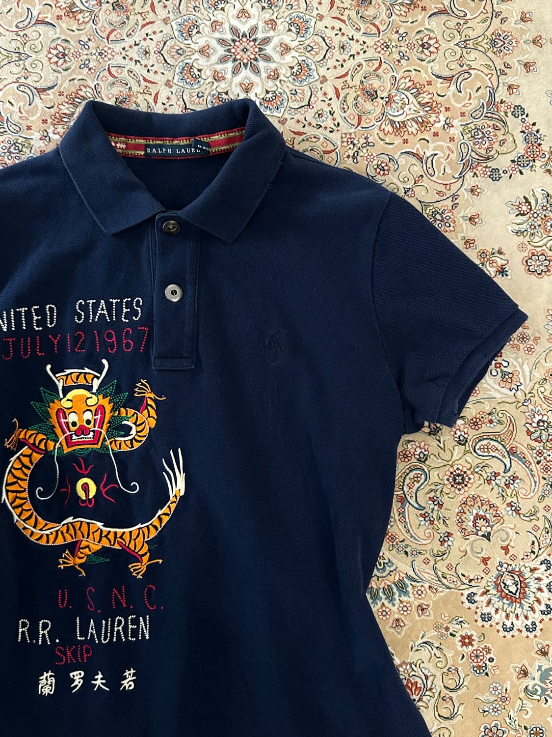 랄프로렌 네이비 드래곤 빅로고 카라티  상품이미지4