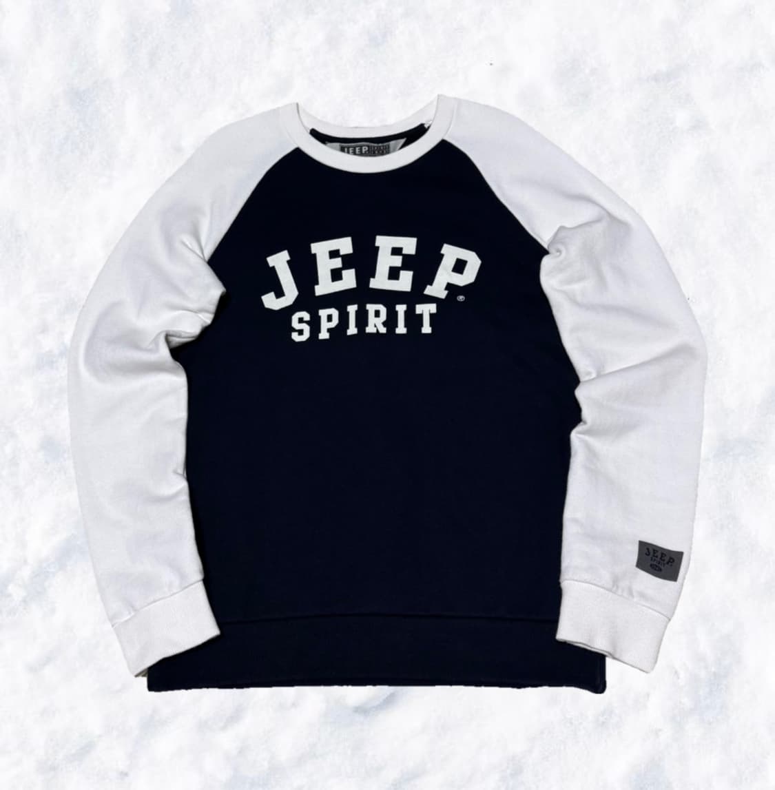 JEEP SPIRIT 지프 나그랑 딥네이비 화이트 맨투맨  상품이미지1