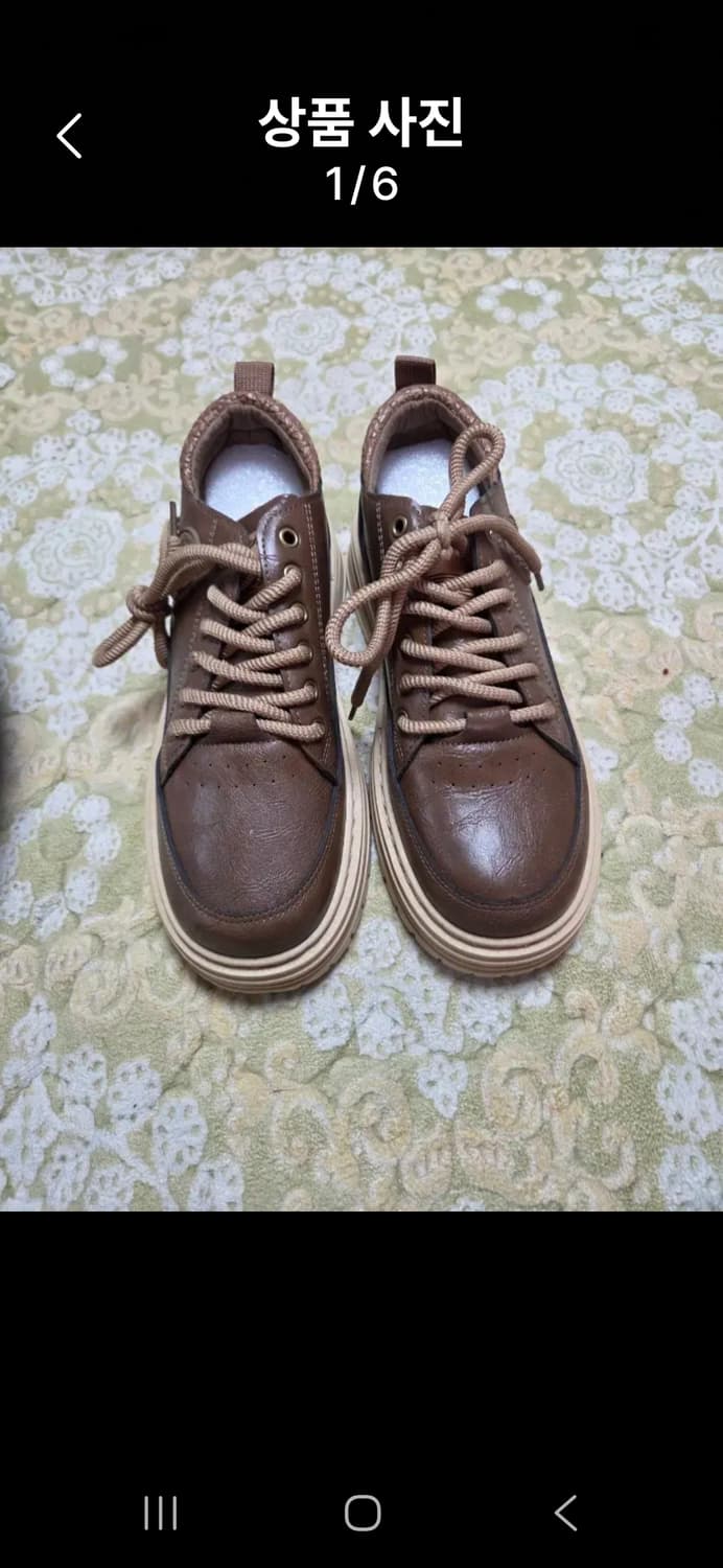 브라운 가죽 캐주얼 운동화270 상품이미지1