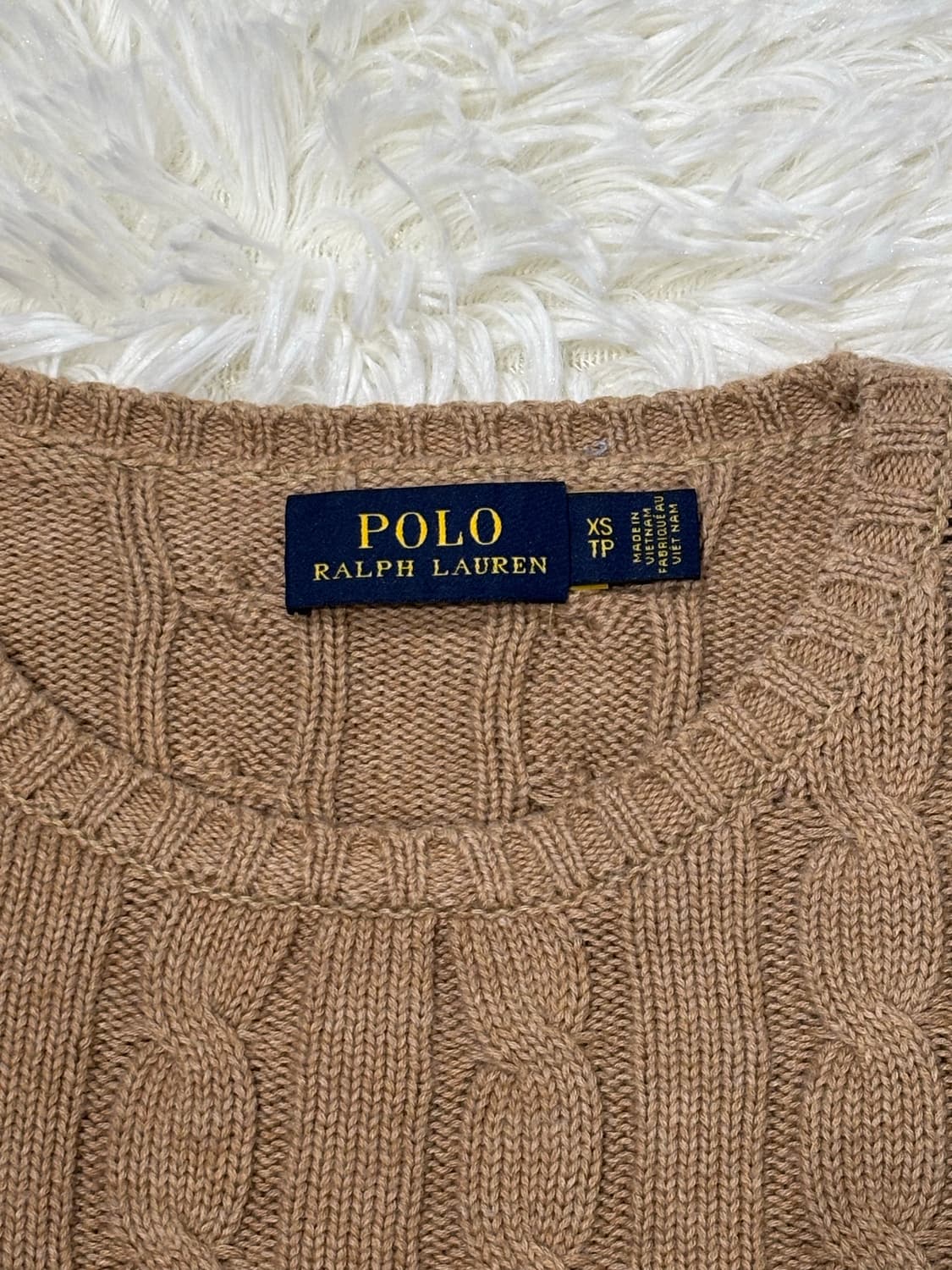 폴로랄프로렌 화이트포니 베이지 케이블 니트 상품이미지6