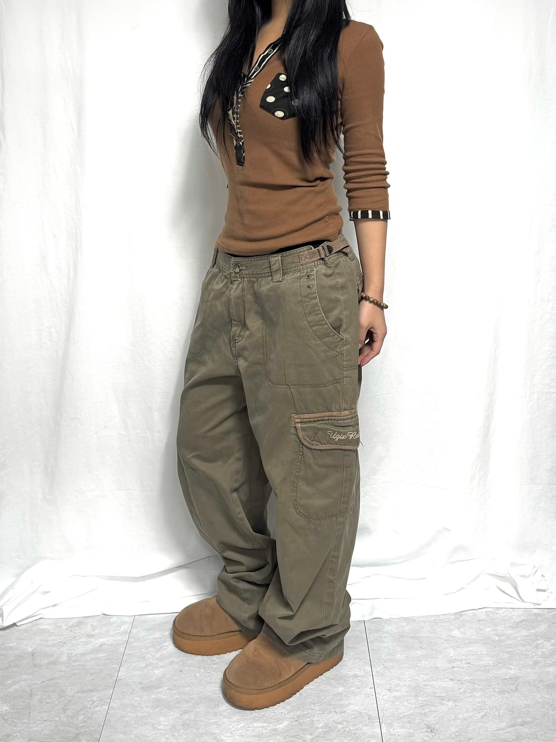 Khaki cargo pants 상품이미지2
