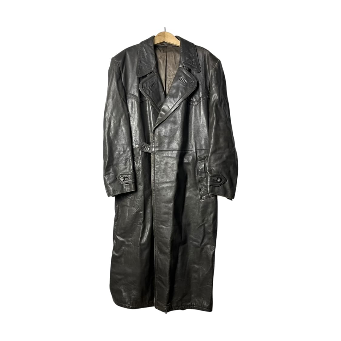 [Military] German Leather Long Coat 상품이미지1