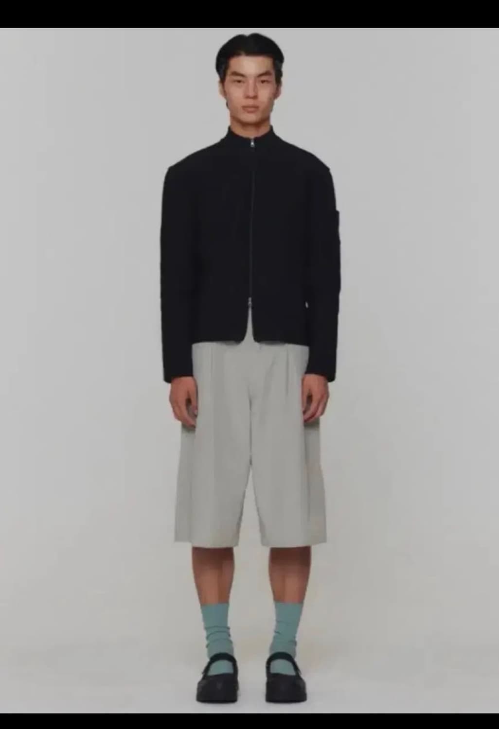 아모멘토 모크넥 집업 블루 M 상품이미지3