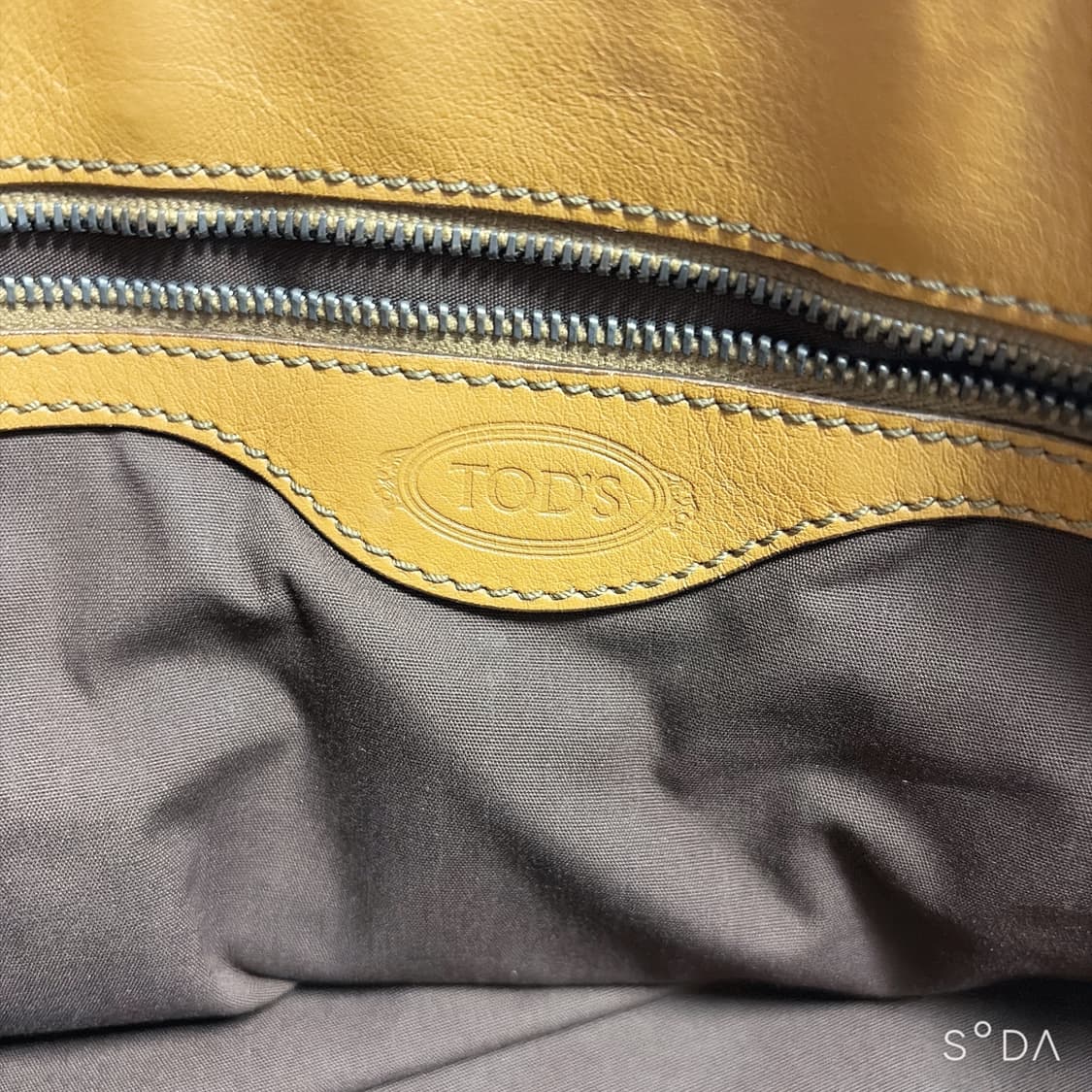 TOD'S 토즈 가죽 퀄팅 토트백 브라운(오렌지) 상품이미지9