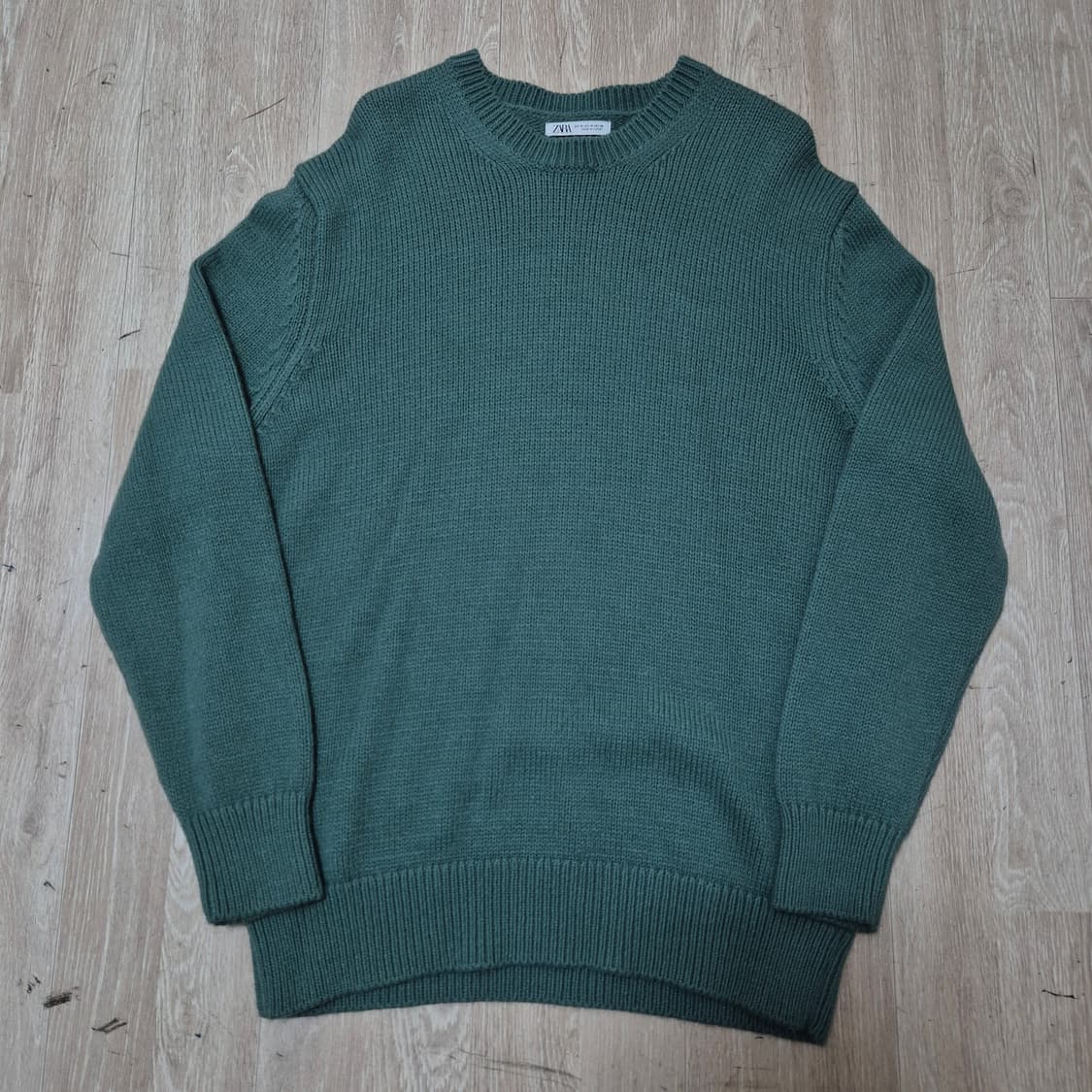 자라 그린 니트 스웨터 M(95) 상품이미지1