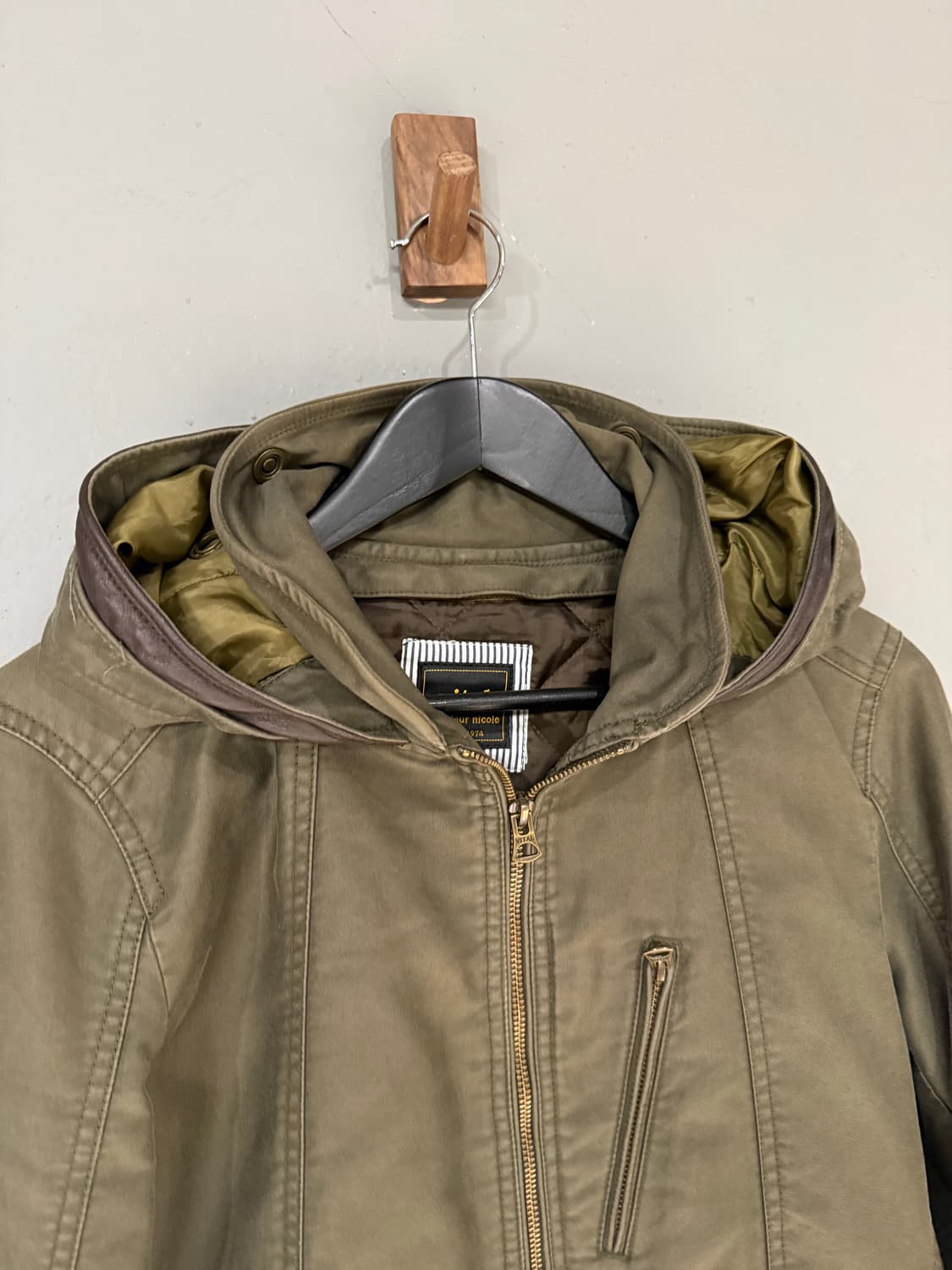 hood & high-neck 2-way detail jacket 상품이미지8