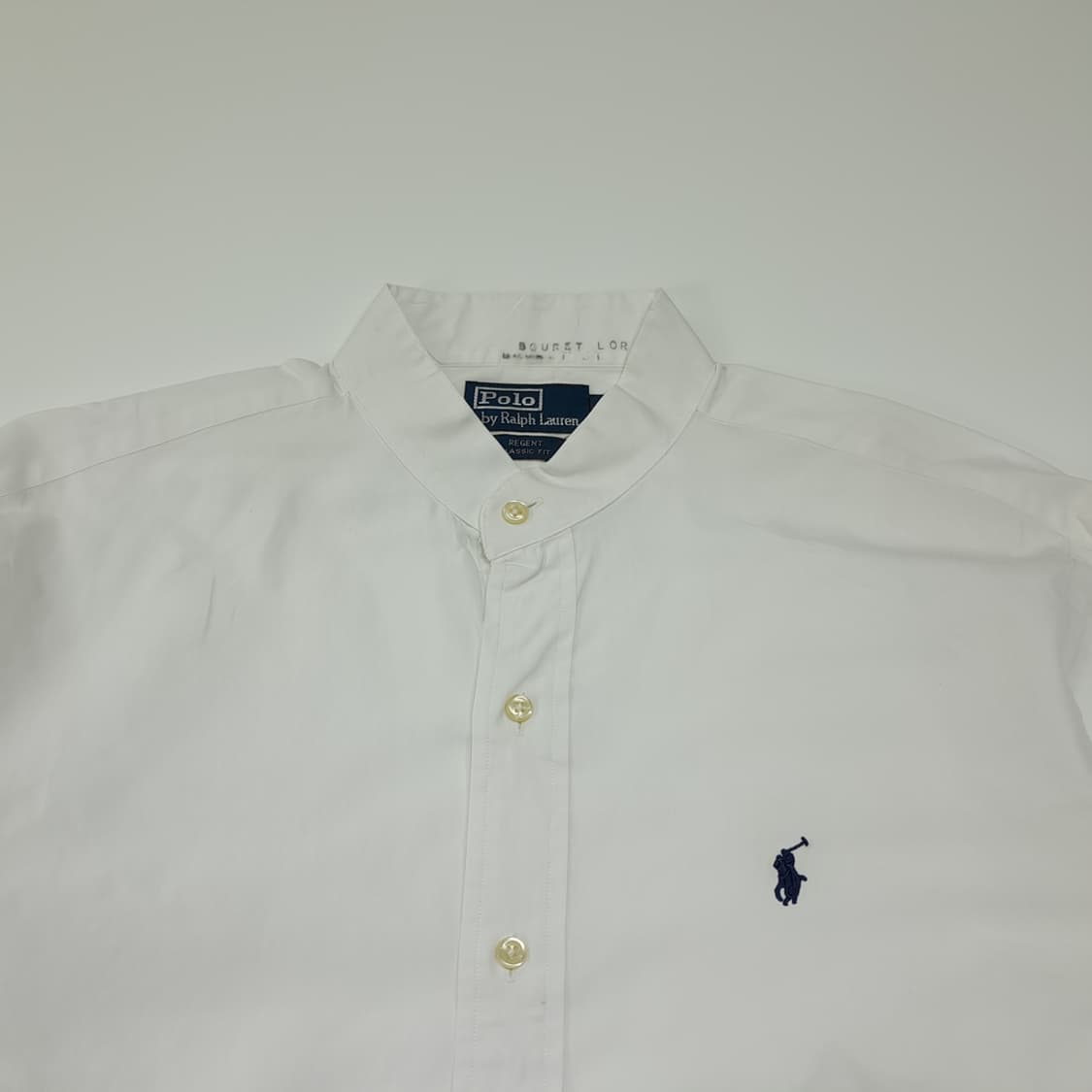 CL628 XL 폴로 90s 홍콩판 차이나 칼라 화이트 셔츠 남방 상품이미지2