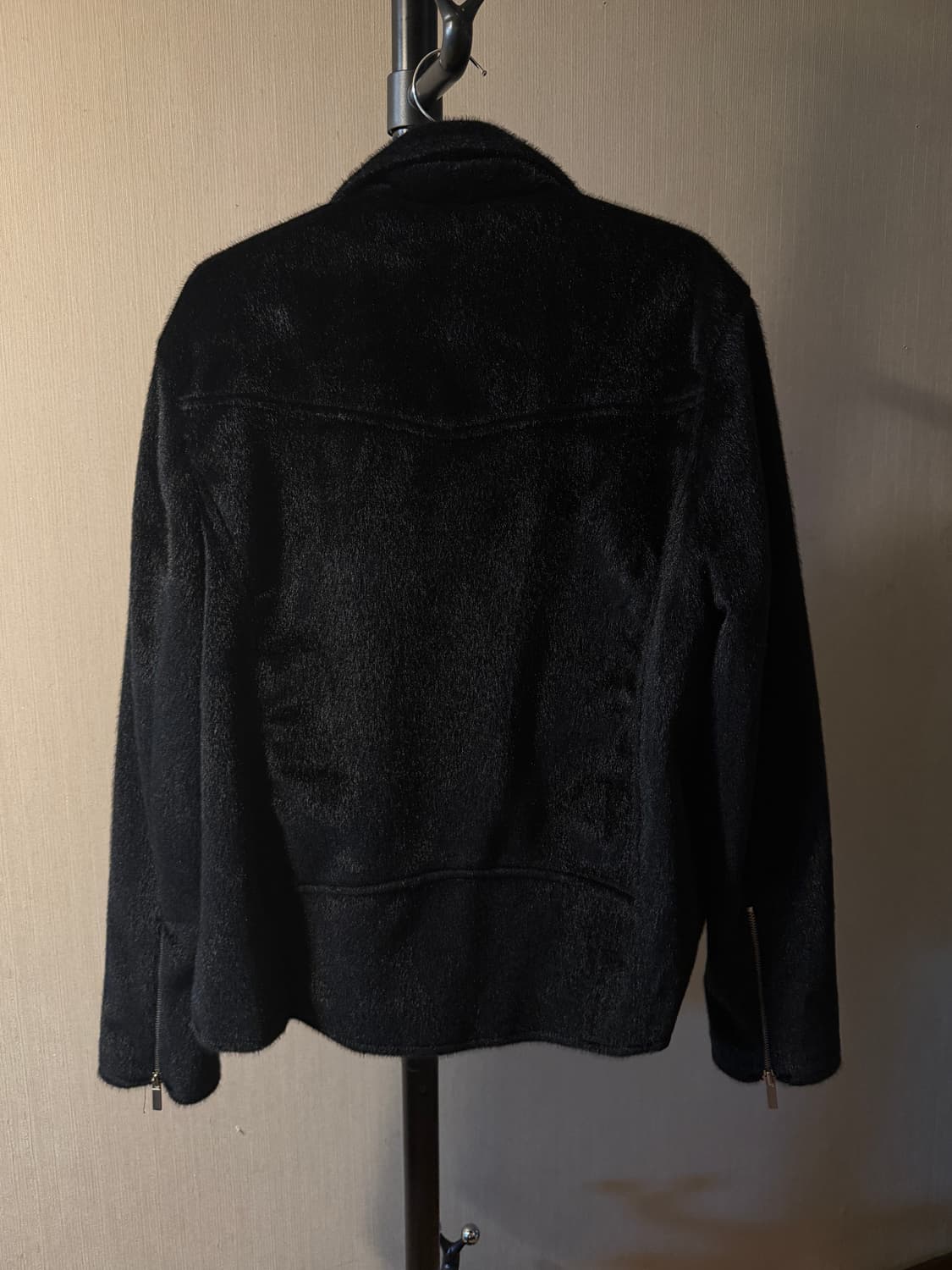 슬림핏 퍼 라이더 자켓(미착용) 상품이미지4