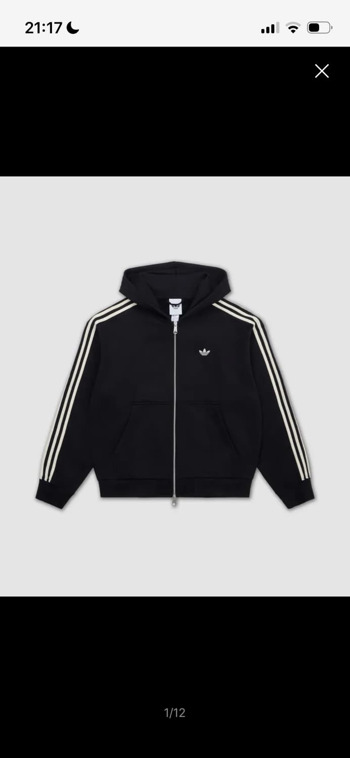 아디다스 후드집업 KC9315 블랙:크림화이트 상품이미지1