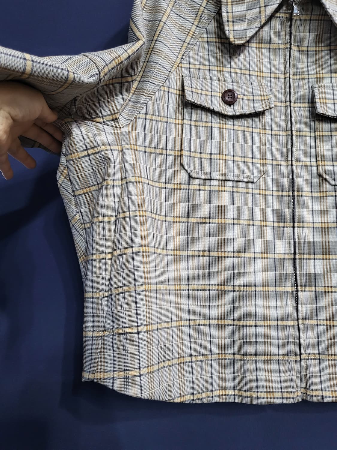 체크 오버핏 자켓 상품이미지5