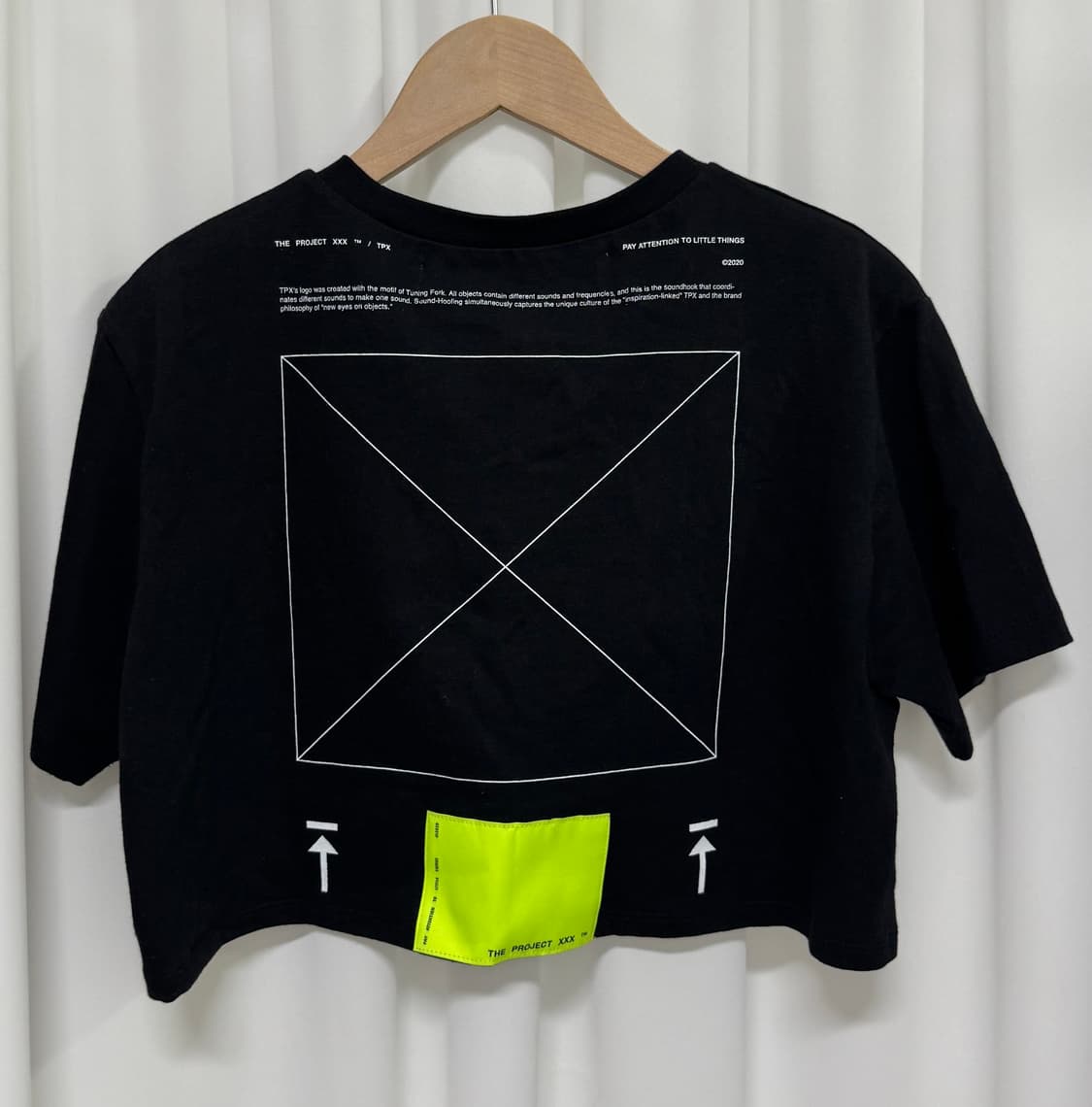 [새상품] TPX 블랙 크롭 반팔티셔츠 상품이미지4