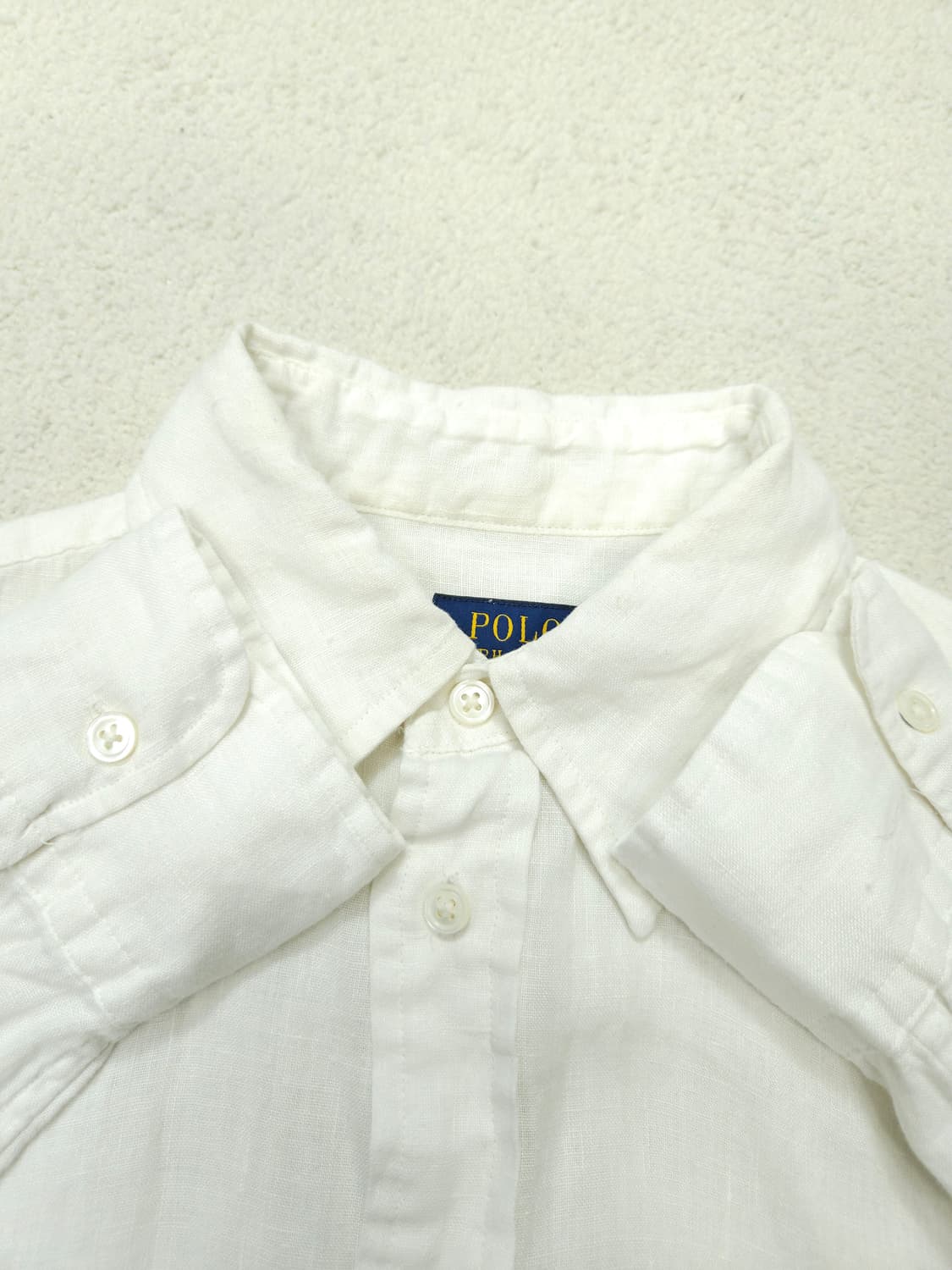 폴로 랄프 로렌 신형 QR 화이트 린넨 셔츠 S 상품이미지5