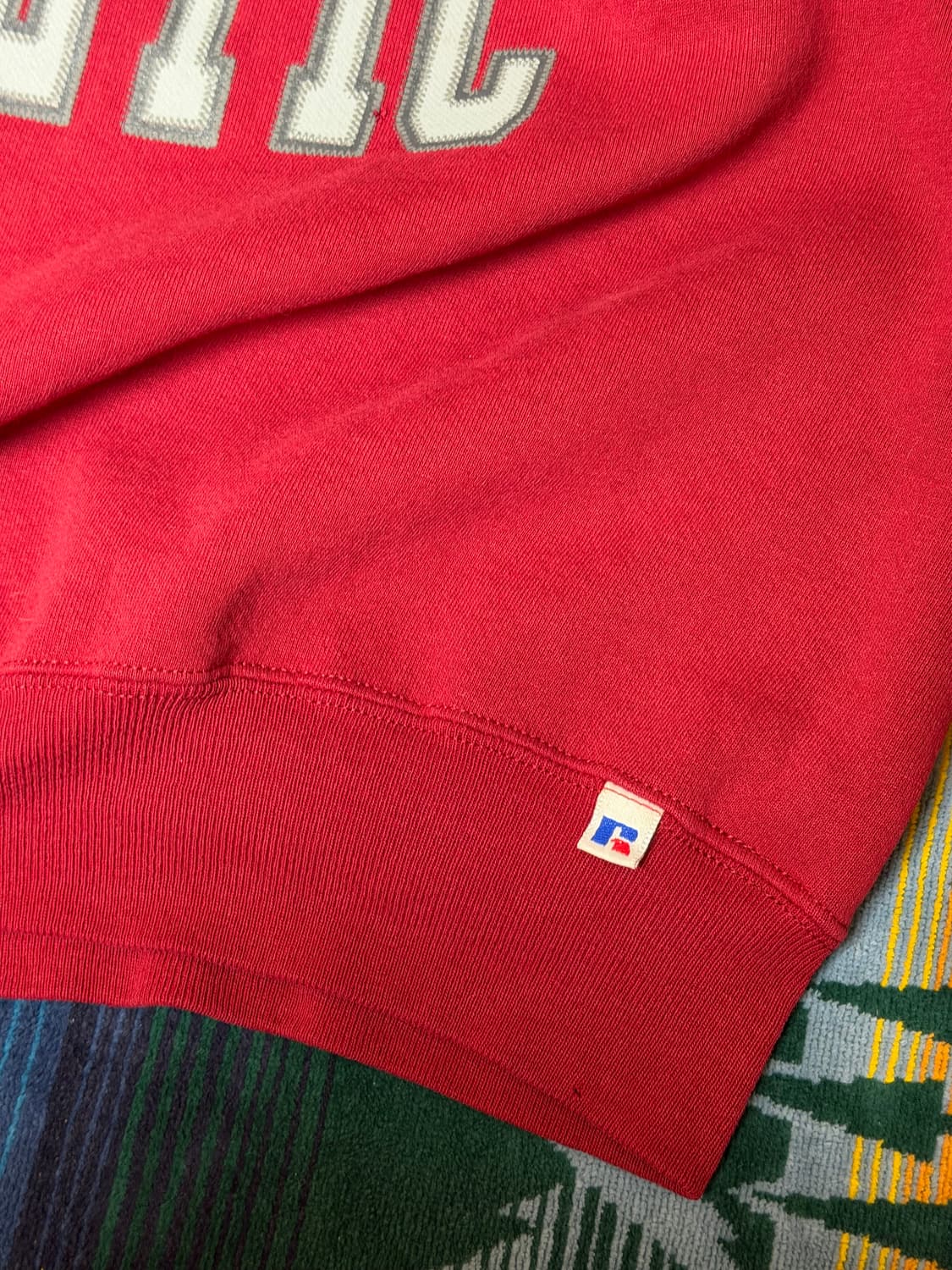 90s Russell Athletics logo sweat red xxl 상품이미지5
