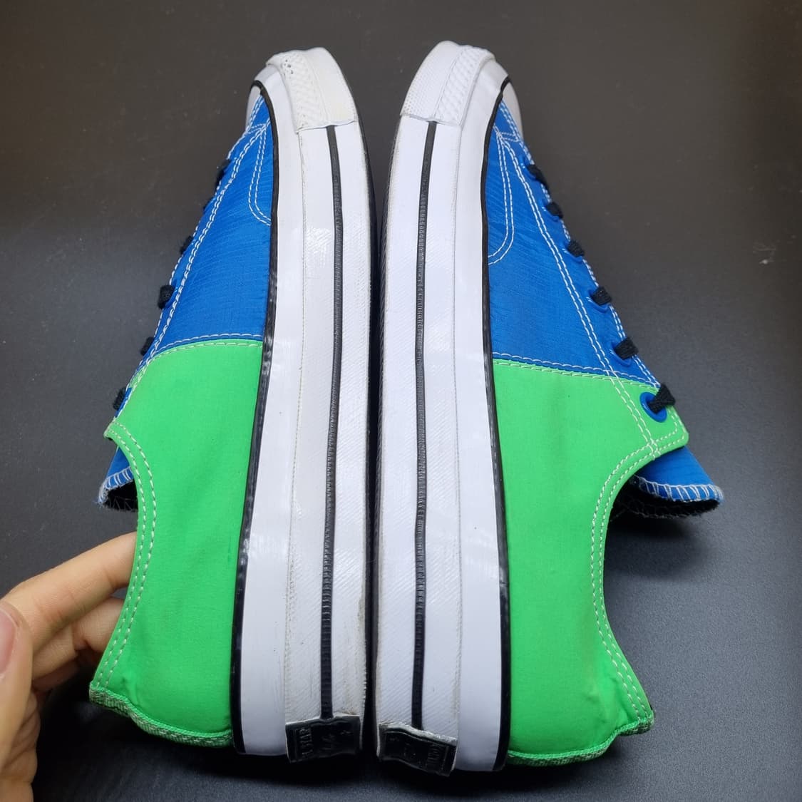 컨버스 척70 OX 블루그린 나일론 스니커즈265 상품이미지5