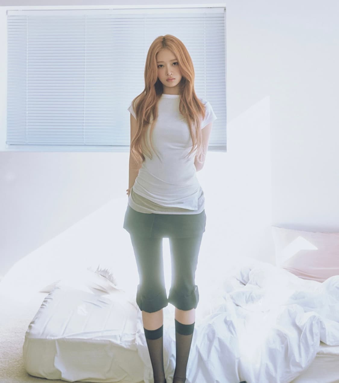 Unbalanced sheer layered sleeveless GREY 상품이미지2