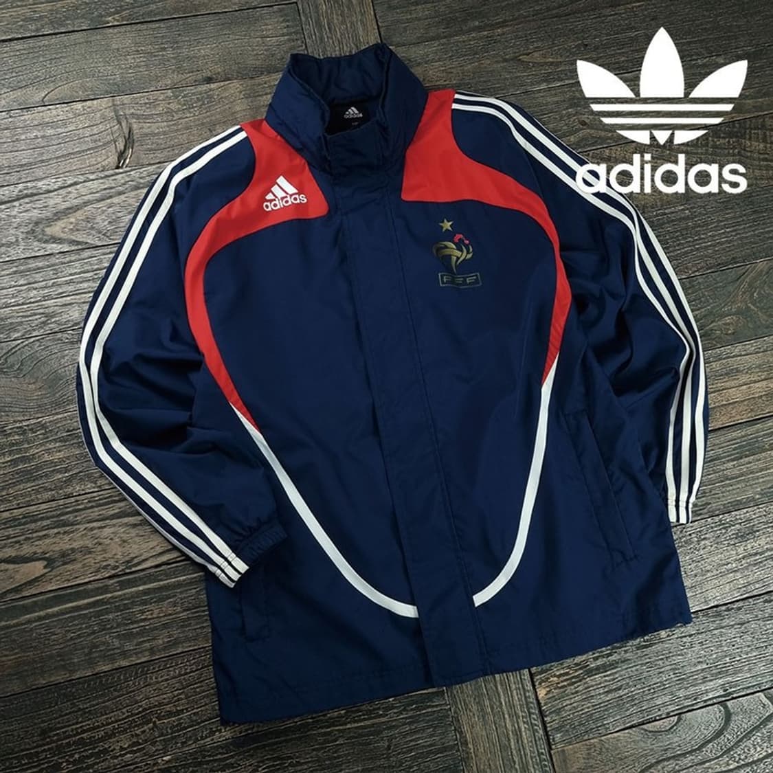 [아디다스] 프랑스 국대 축구 바람막이 자켓 네이비 M19574 상품이미지1